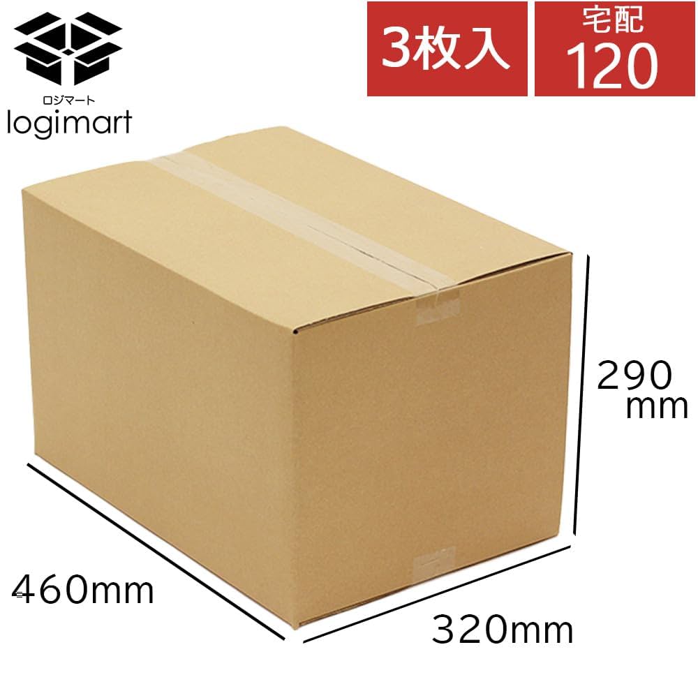 Amazon.co.jp: ロジマート ダンボール 120サイズ 46×32×29cm